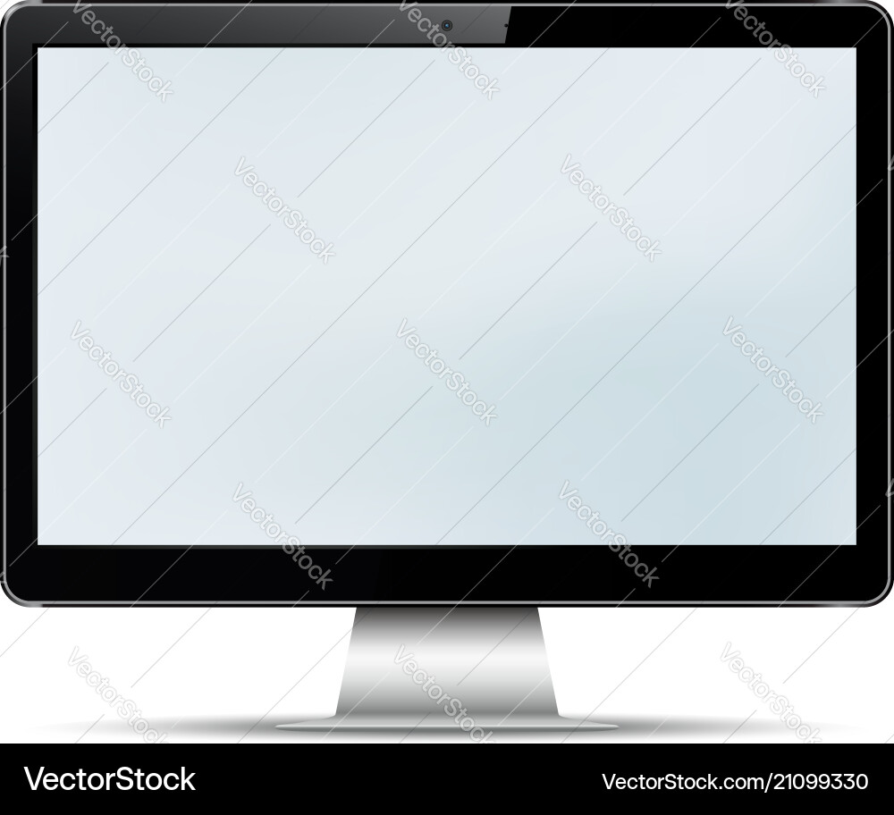 Blank computer display isolated on white Vector Image