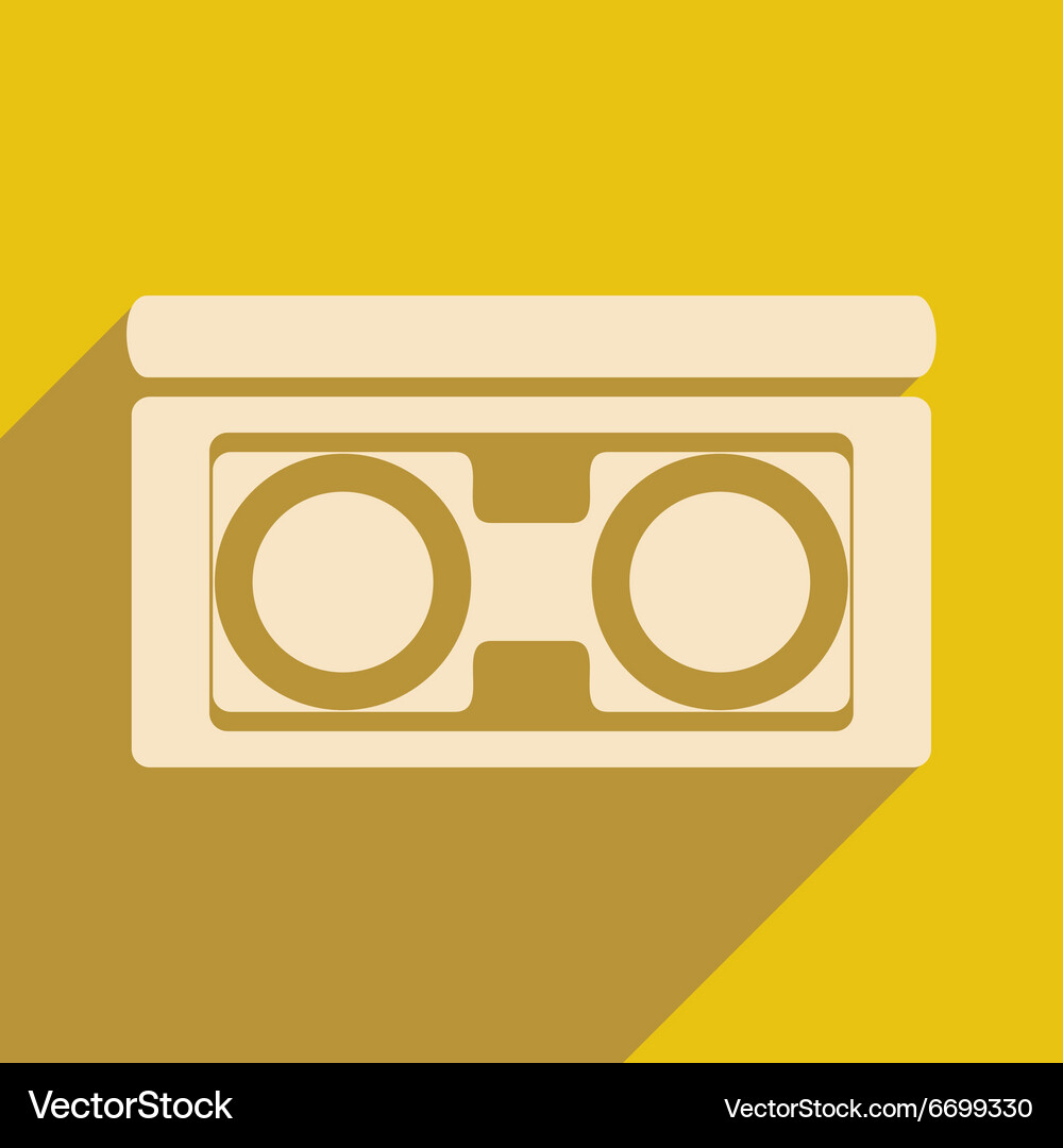 Flat with shadow icon and mobile application video Vector Image