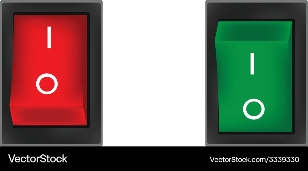 Multiple Toggle Switches Vector Image