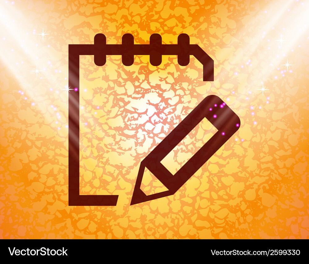 Notepad paper documents flat modern web button Vector Image