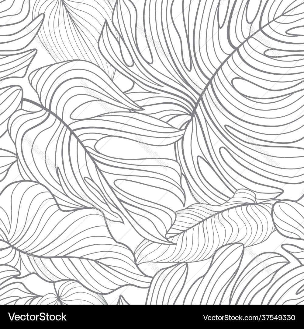 Tropical Leaf Pattern Vector Image