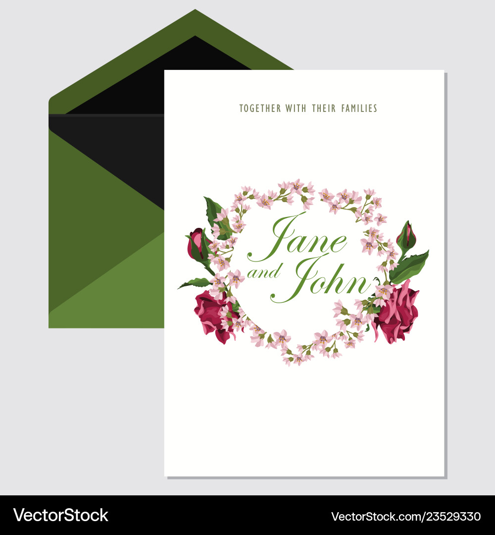 Wedding invite invitation menu rsvp thank you card Wedding invite invitation menu rsvp thank you card vector image
