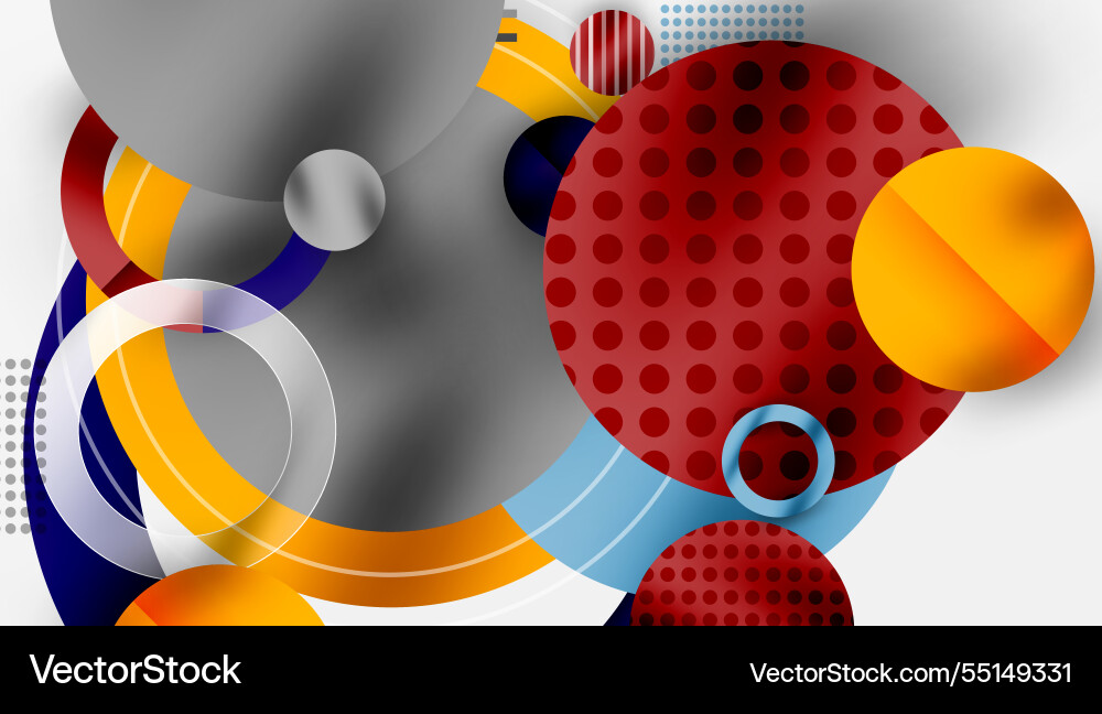 Abstract circle design with overlapping Vector Image