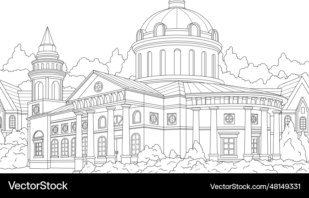 Historic European Architecture Vector Image