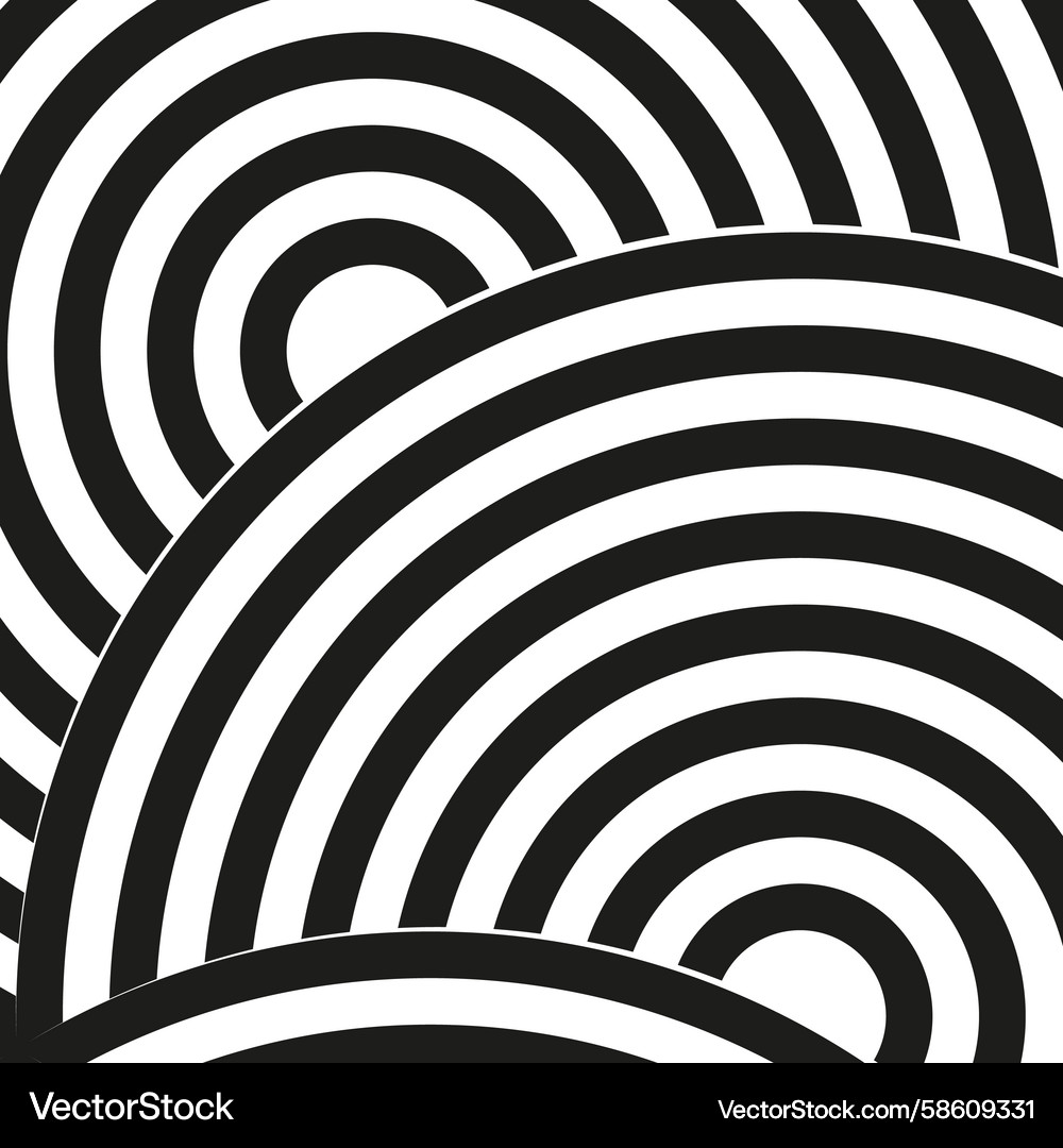 Radial arch pattern black concentric lines curve Radial arch pattern black concentric lines curve Vector Image