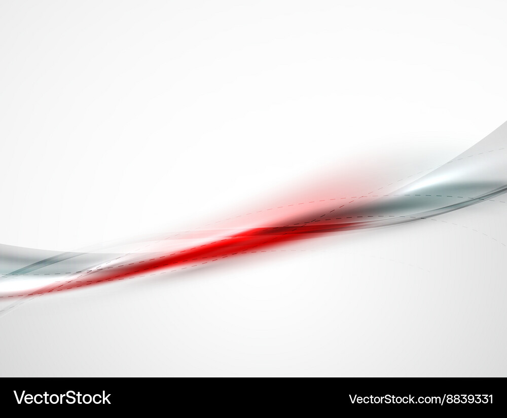 Red wave abstract background Vector Image