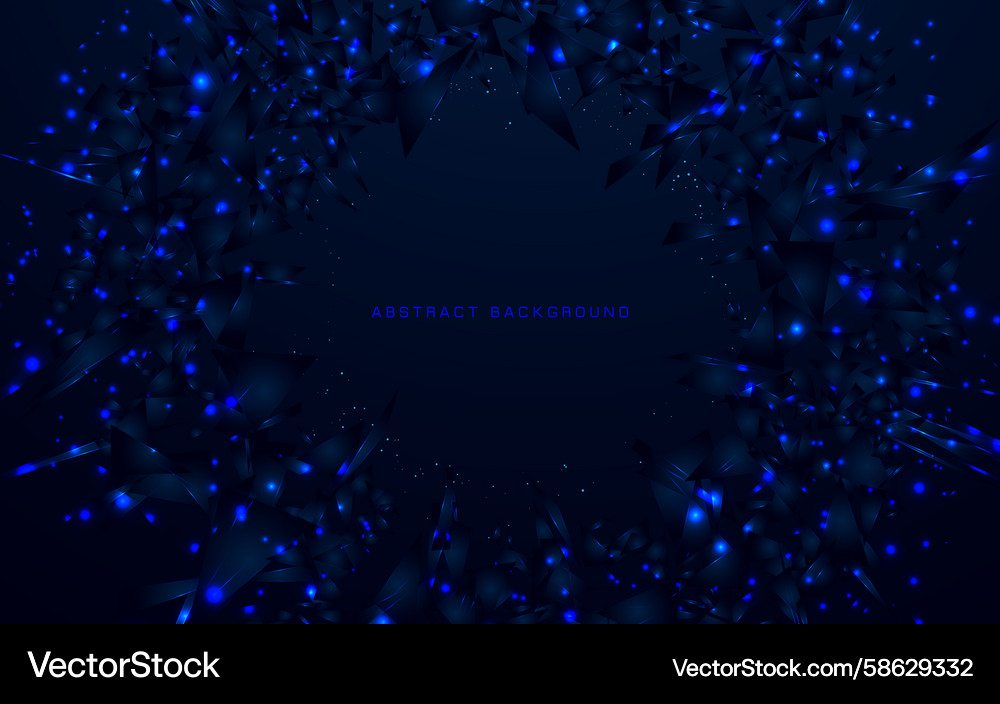 Abstract chaotic explode polygon and lighting Abstract chaotic explode polygon and lighting Vector Image