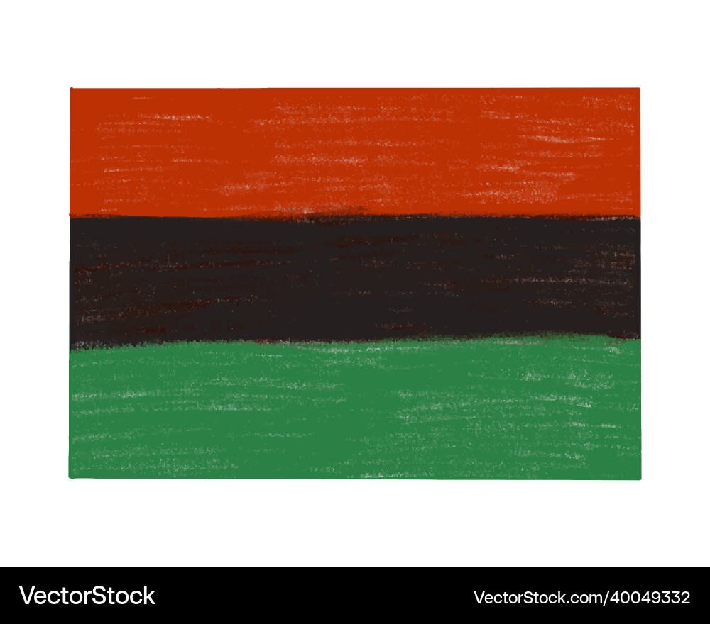 Crayon colored pencile grunge textured pan african Crayon colored pencile grunge textured pan african Vector Image