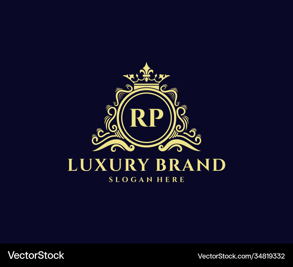 Elegant RP Initial Monogram Logo Vector Image