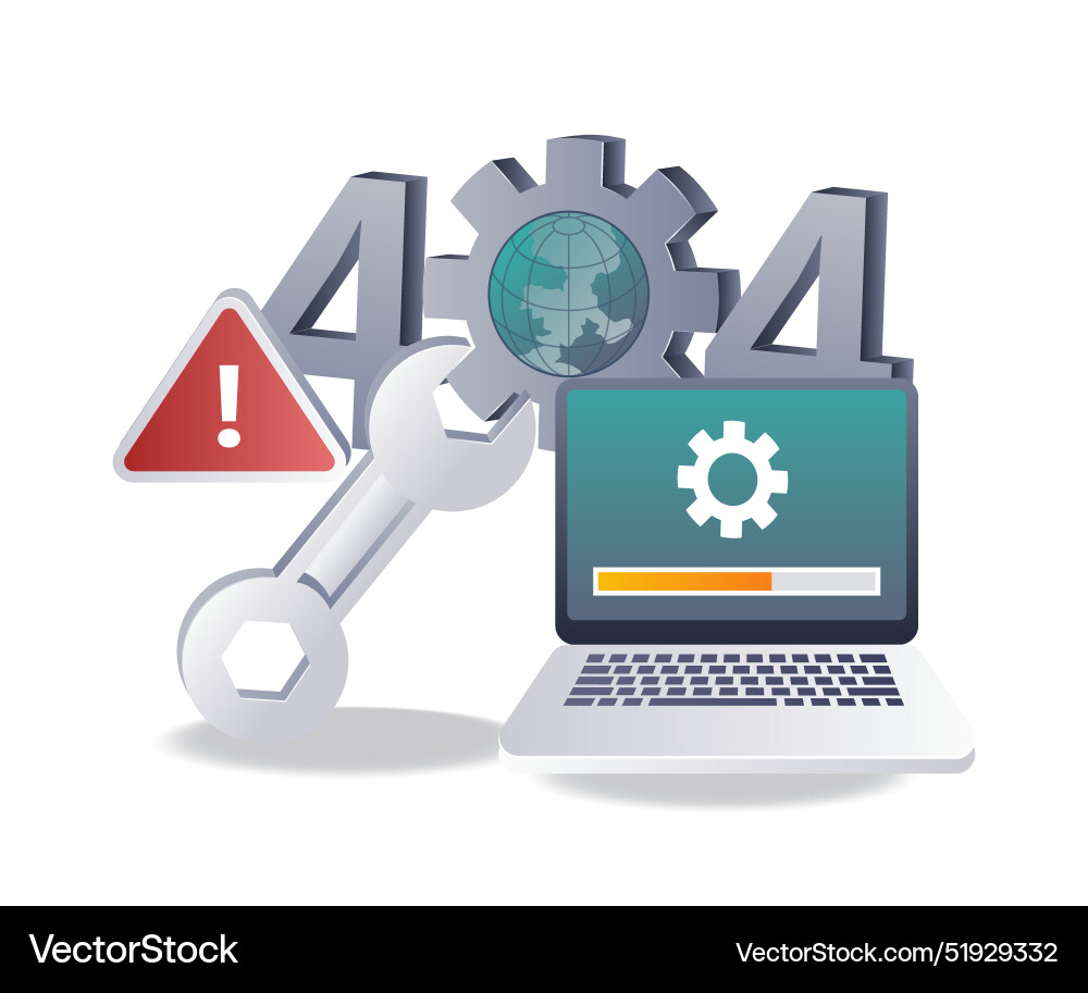 Umgang mit Fehler 404 auf Ihrem Computer Umgang mit Fehler 404 auf Ihrem Computer vektorbild