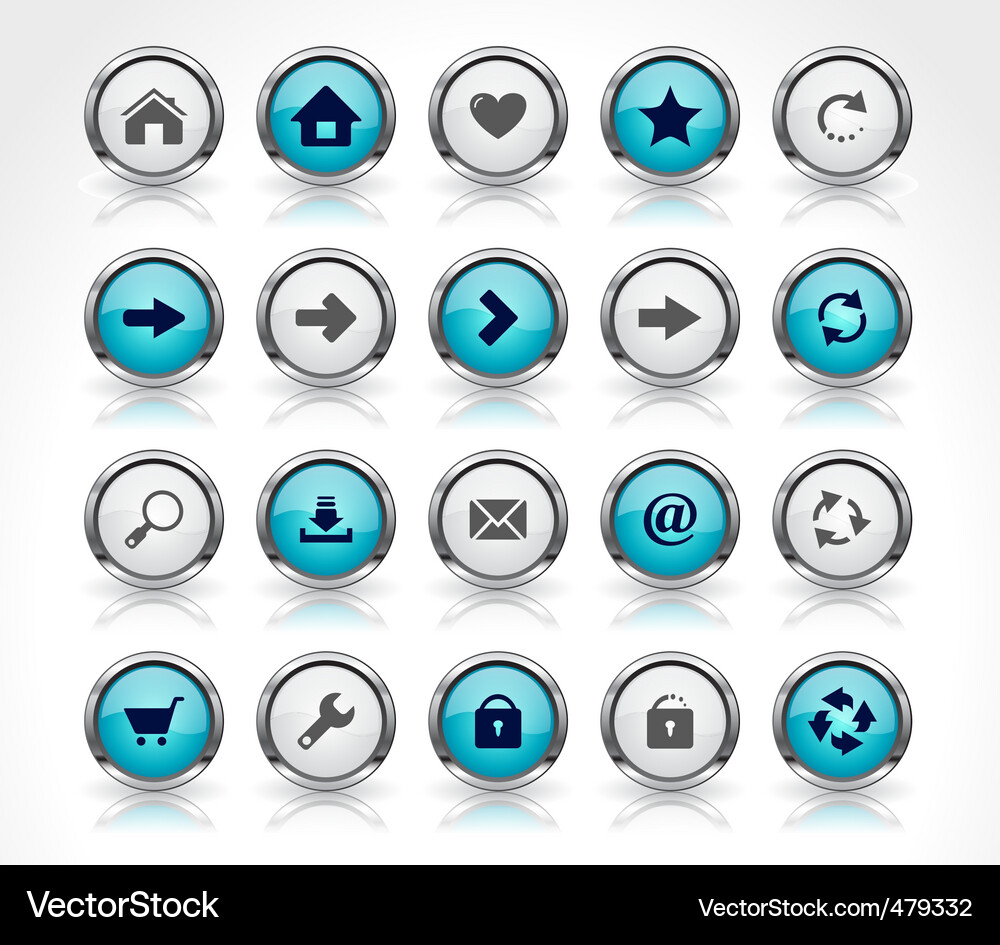 Website interface buttons Vector Image