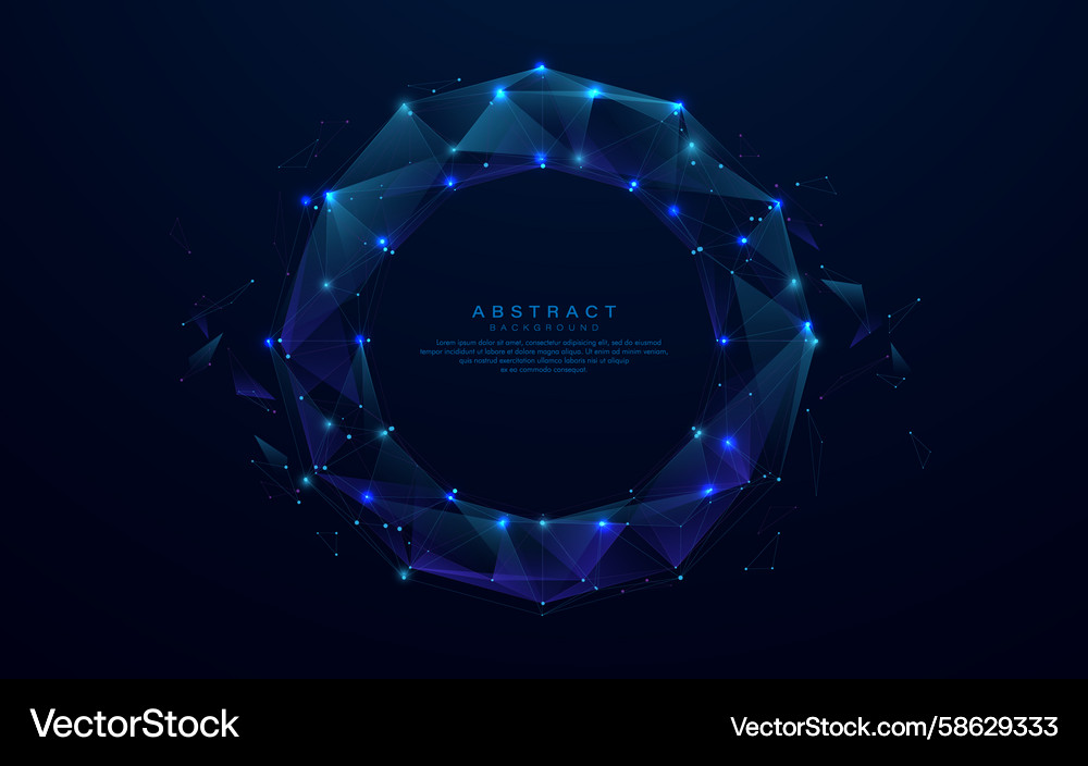 Abstract circle loop sign with futuristic hi Abstract circle loop sign with futuristic hi Vector Image