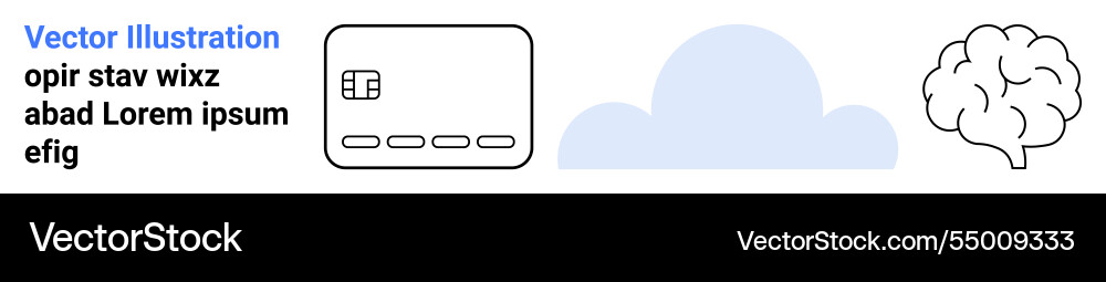 Cloud computing cognitive and digital Cloud computing cognitive and digital vector image