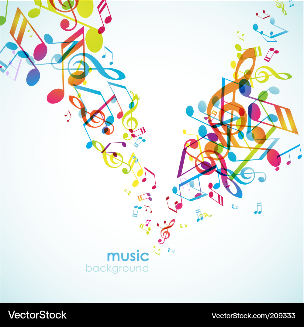 Colorful Musical Abstract Background vector image