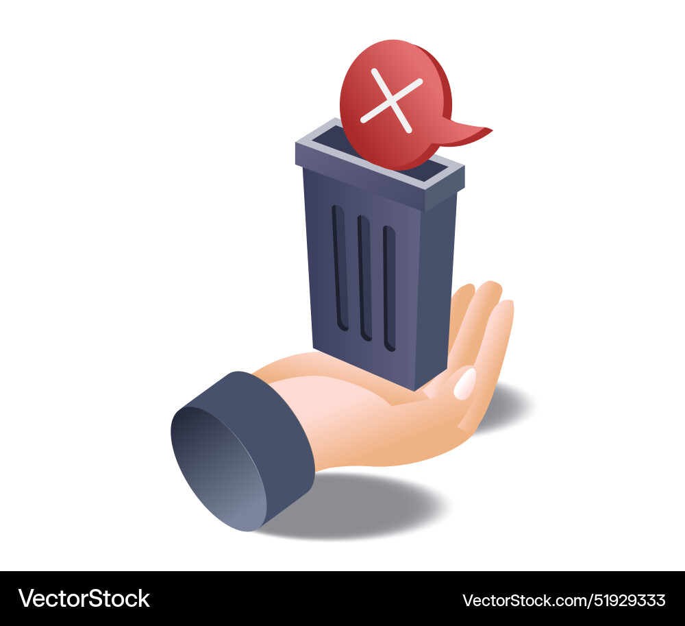 Deleting computer data trash flat Deleting computer data trash flat Vector Image
