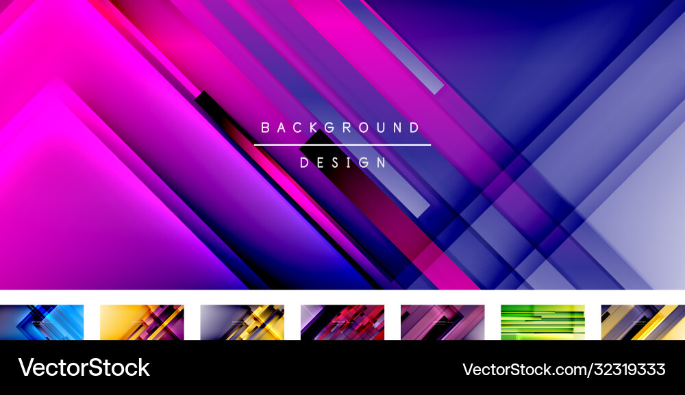 Dynamic lines on fluid color gradient collection Dynamic lines on fluid color gradient collection vector image