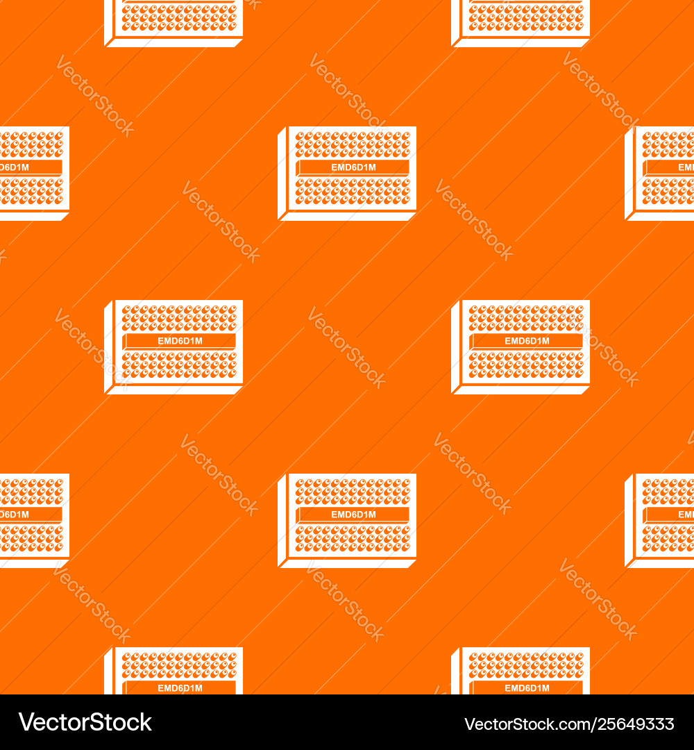 Microchip pattern orange vector image