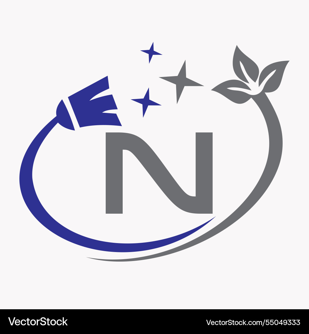 Monogrammbrief n sauberes Symbolkonzept Monogrammbrief n sauberes Symbolkonzept vektorbild