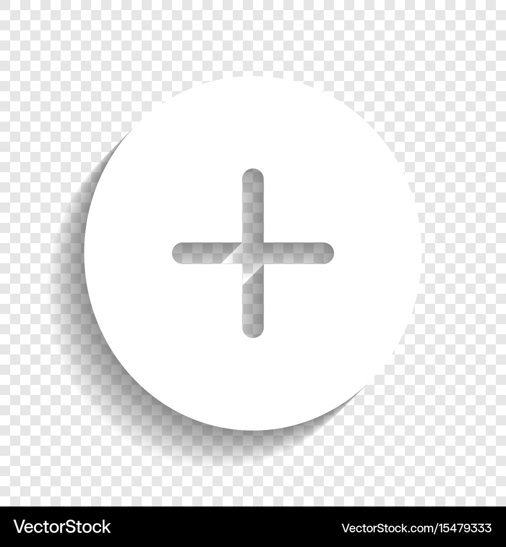 White Plus Sign Icon – Royalty-Free Vector | VectorStock, image size:1000x1080