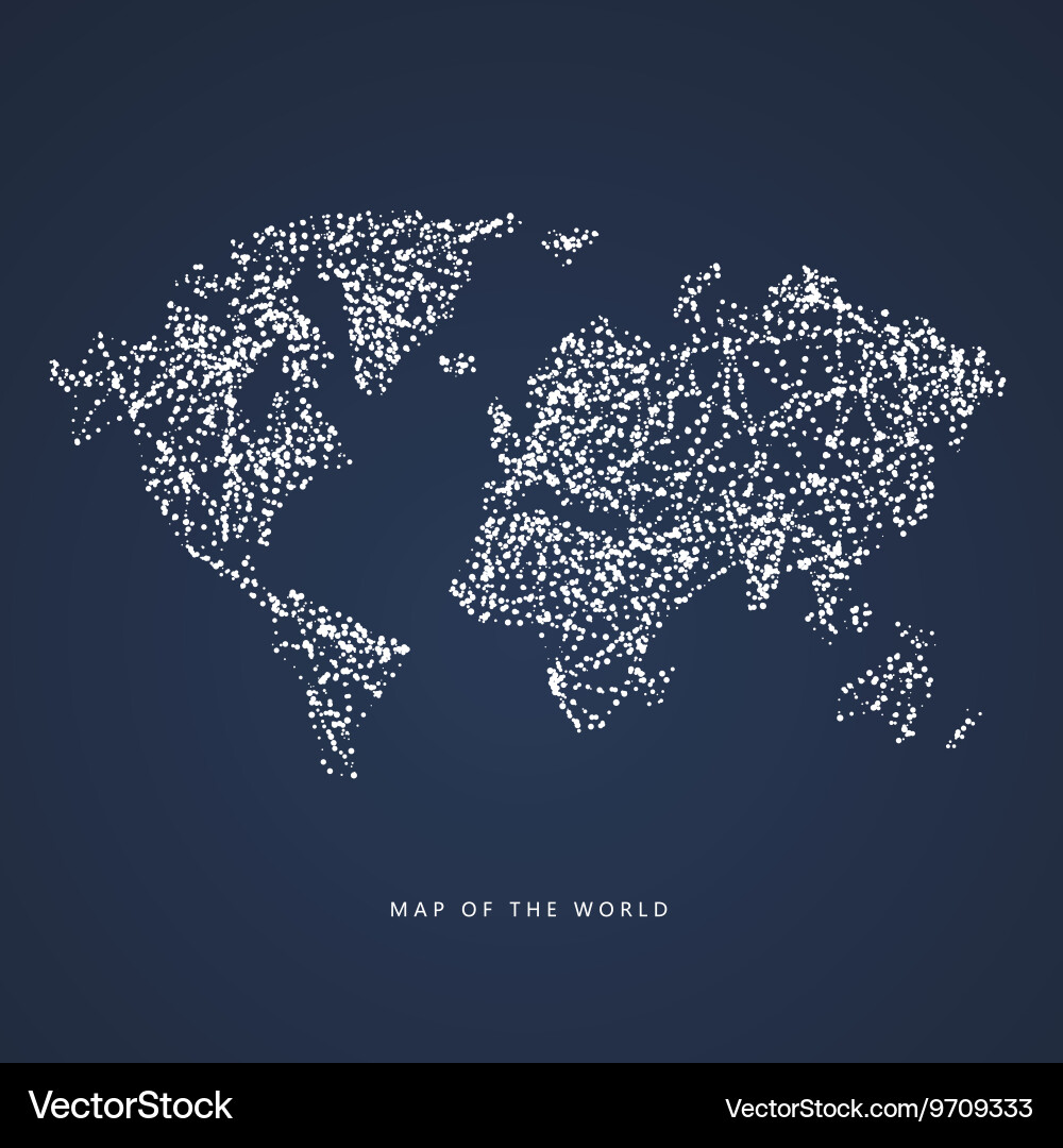 World map dots formed Royalty Free Vector Image