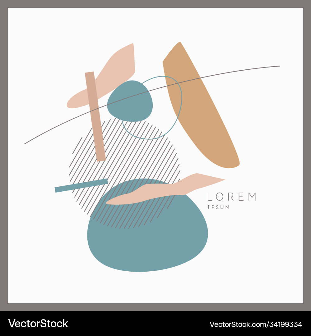 Abstract Geometric Composition Vector Image