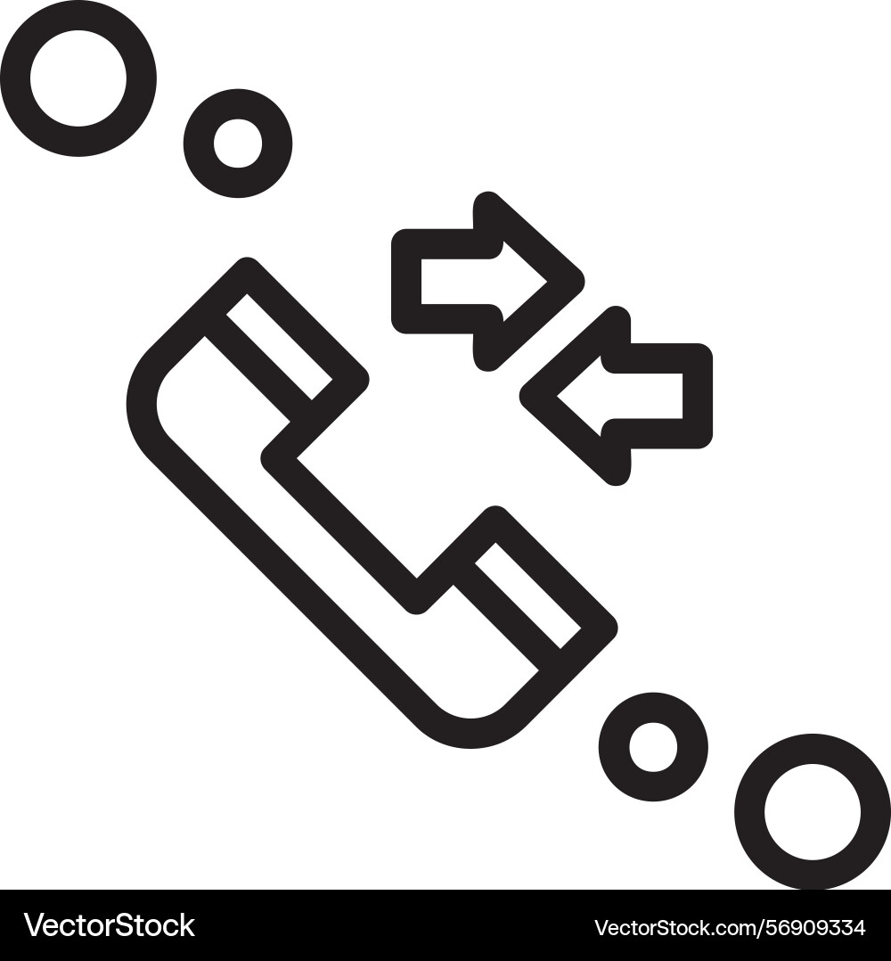 Call history linear style icon design Vector Image