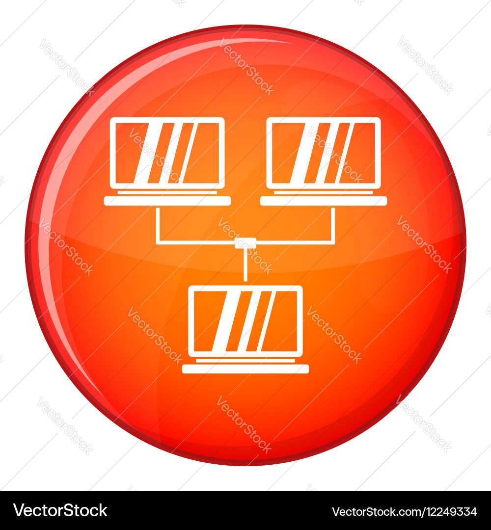 Exchange of data between computers icon vector image