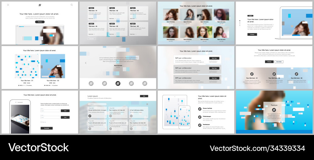 Presentation design templates multipurpose Presentation design templates multipurpose vector image