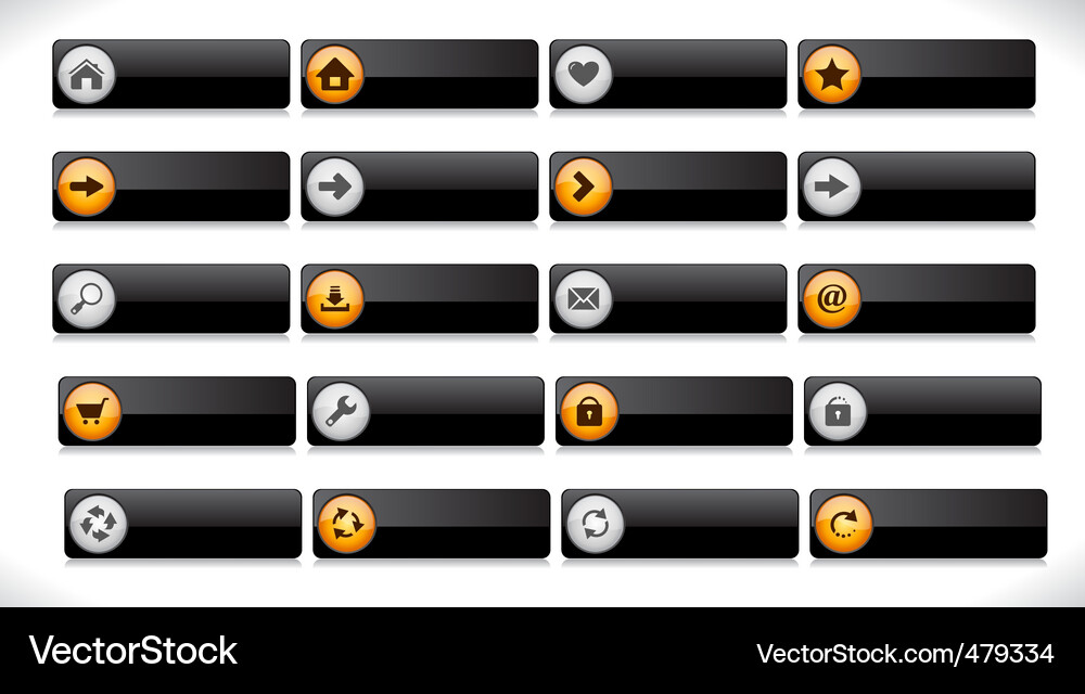 Website interface buttons Vector Image