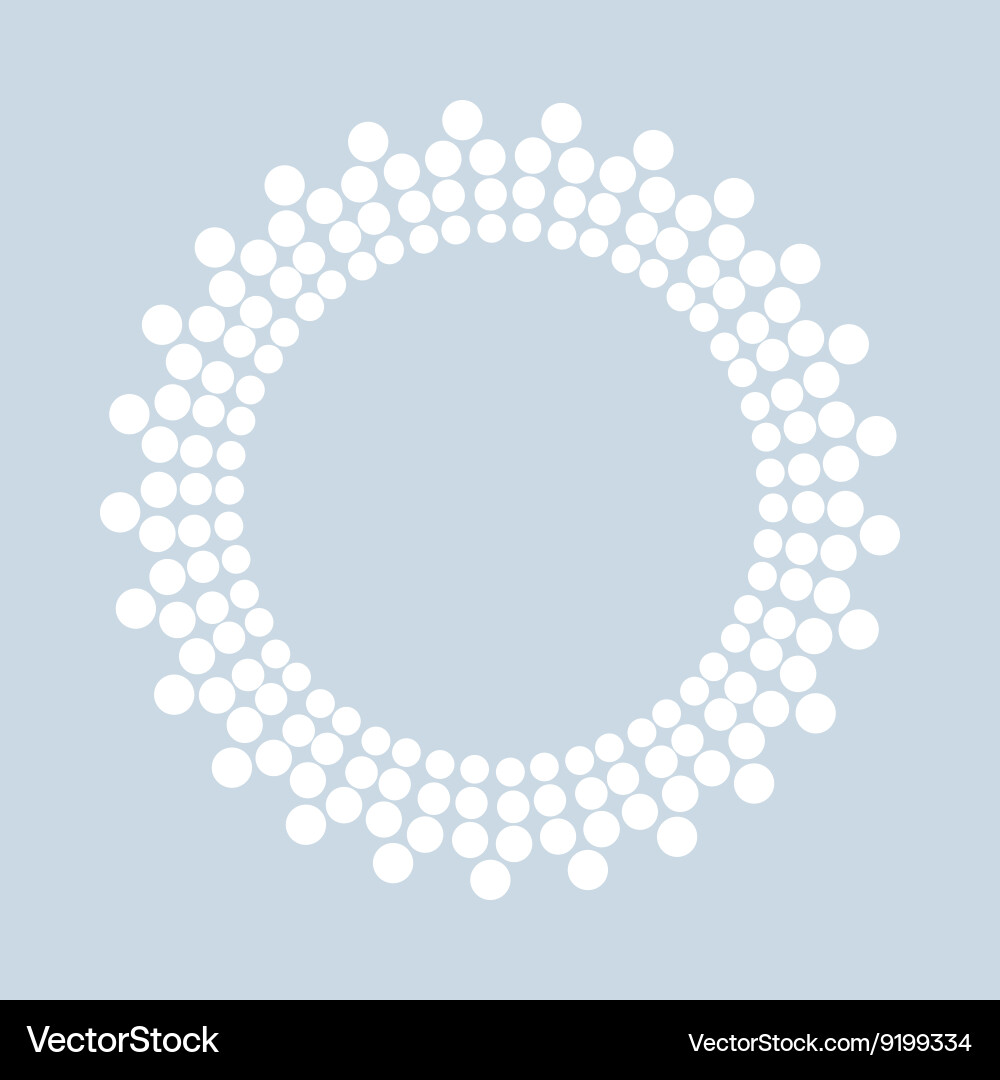 White Dotted Shape - Abstract Element vector image