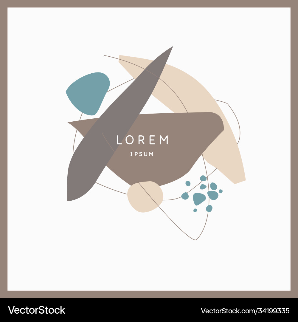 A composition with abstract elements in popular vector image