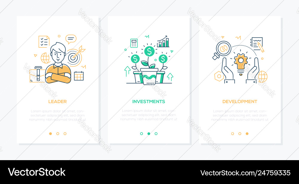 Business and finance - set line design style Business and finance - set line design style vector image