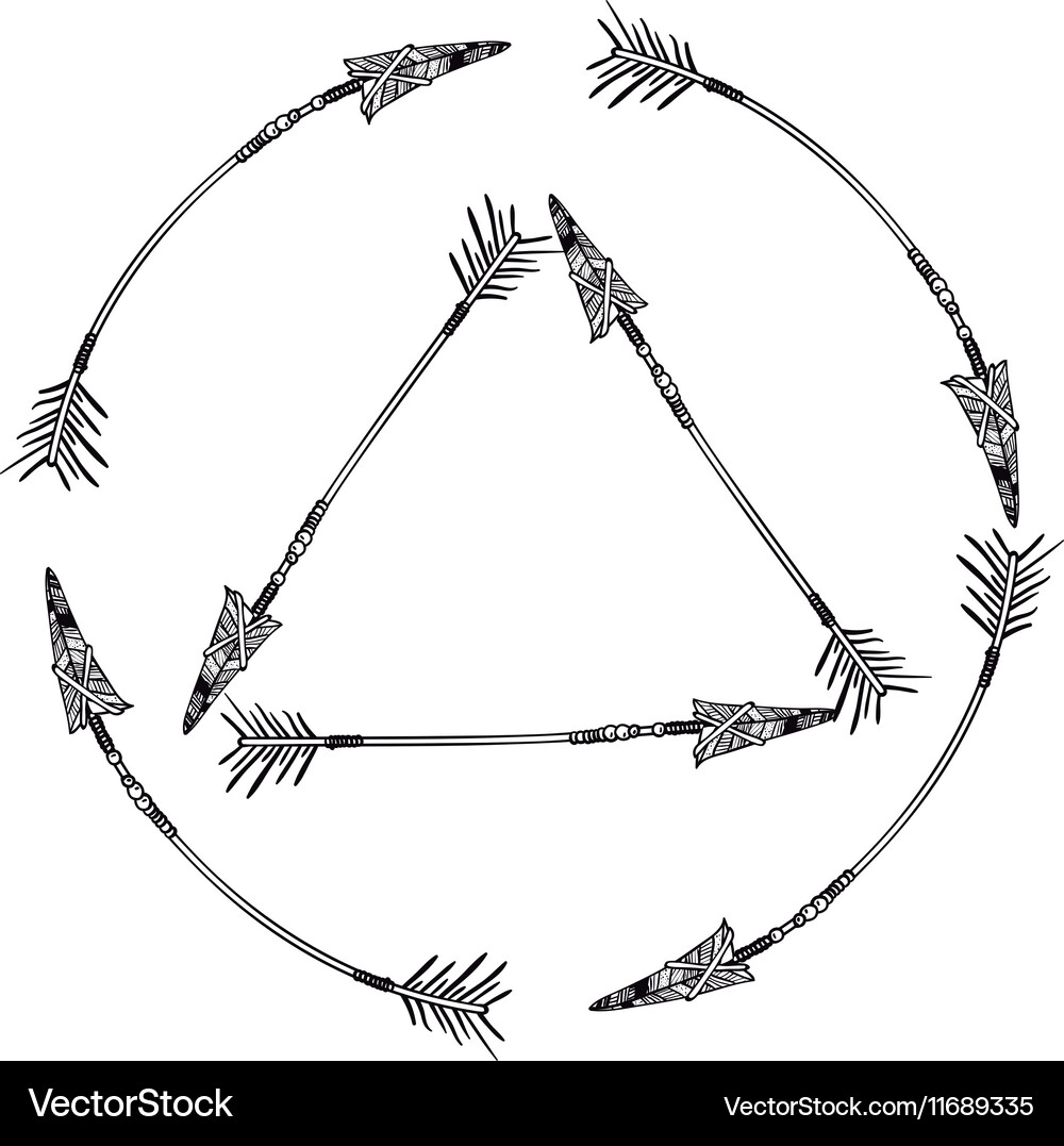 Isolated arrow of boho style design Vector Image