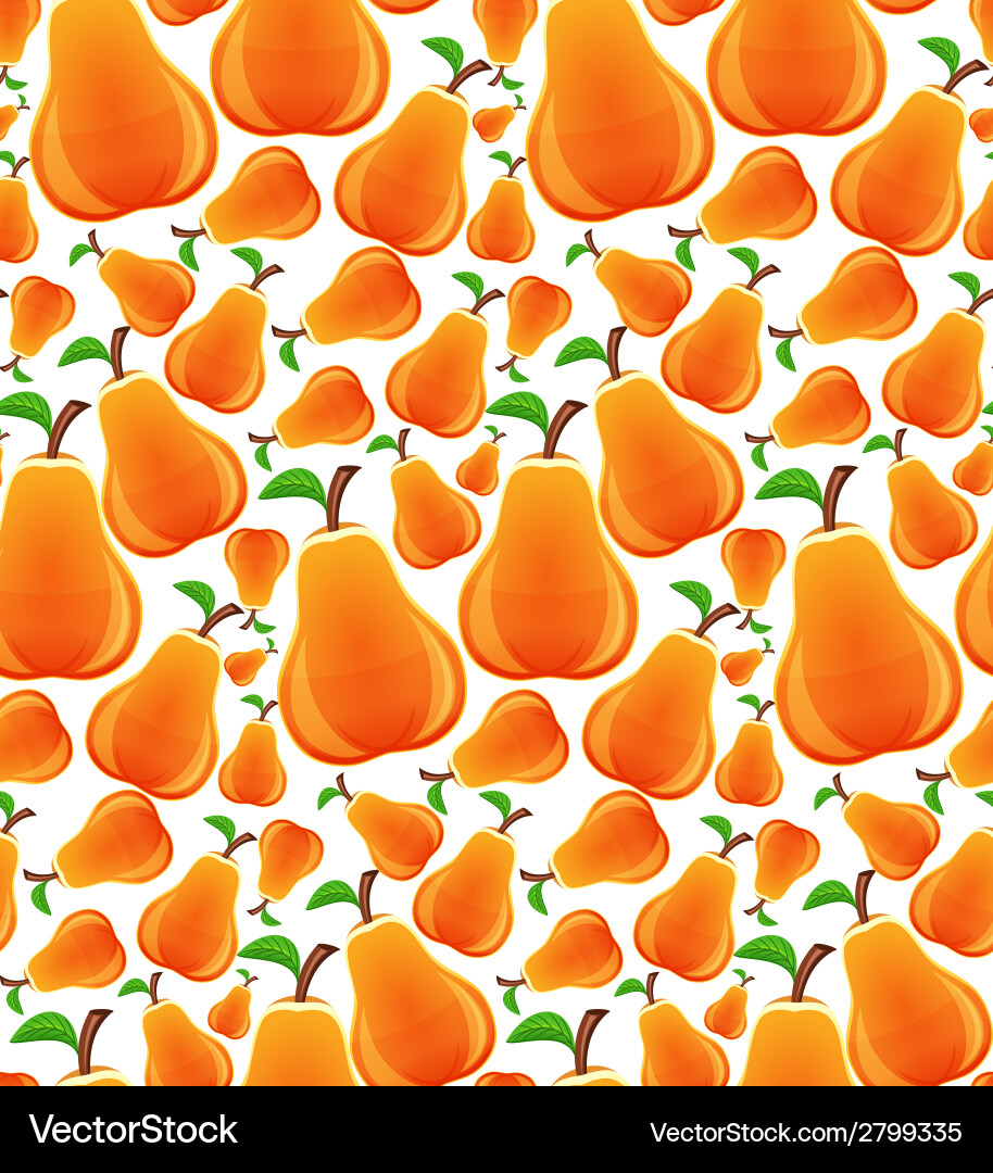 Pear seamless pattern vector image
