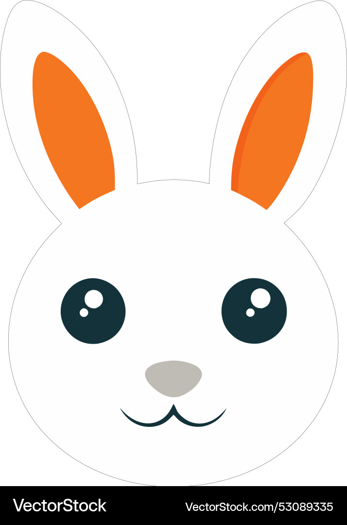 White background rabbit icon Royalty Free Vector Image