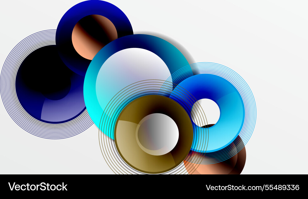 Abstract composition of overlapping circles Abstract composition of overlapping circles vector image
