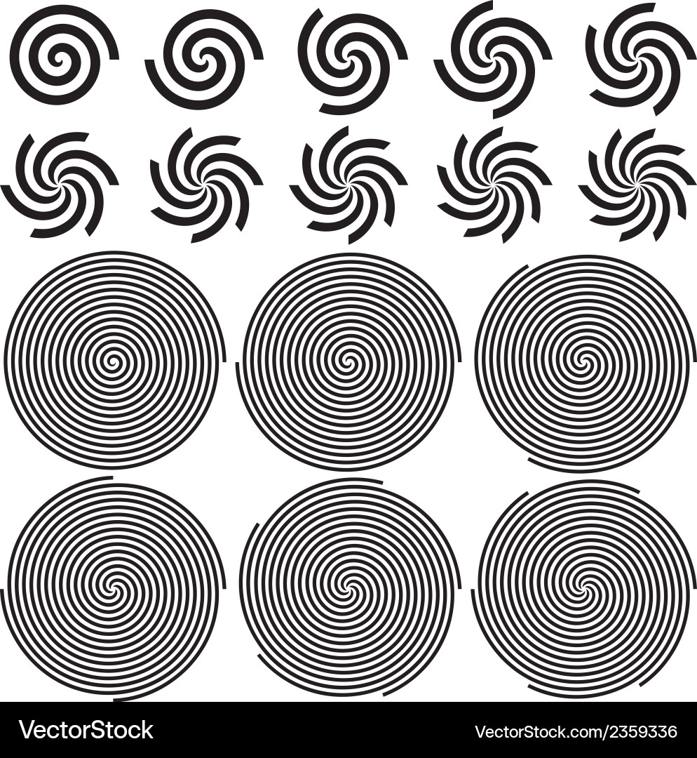 Abstract Spirals Pattern Vector Image