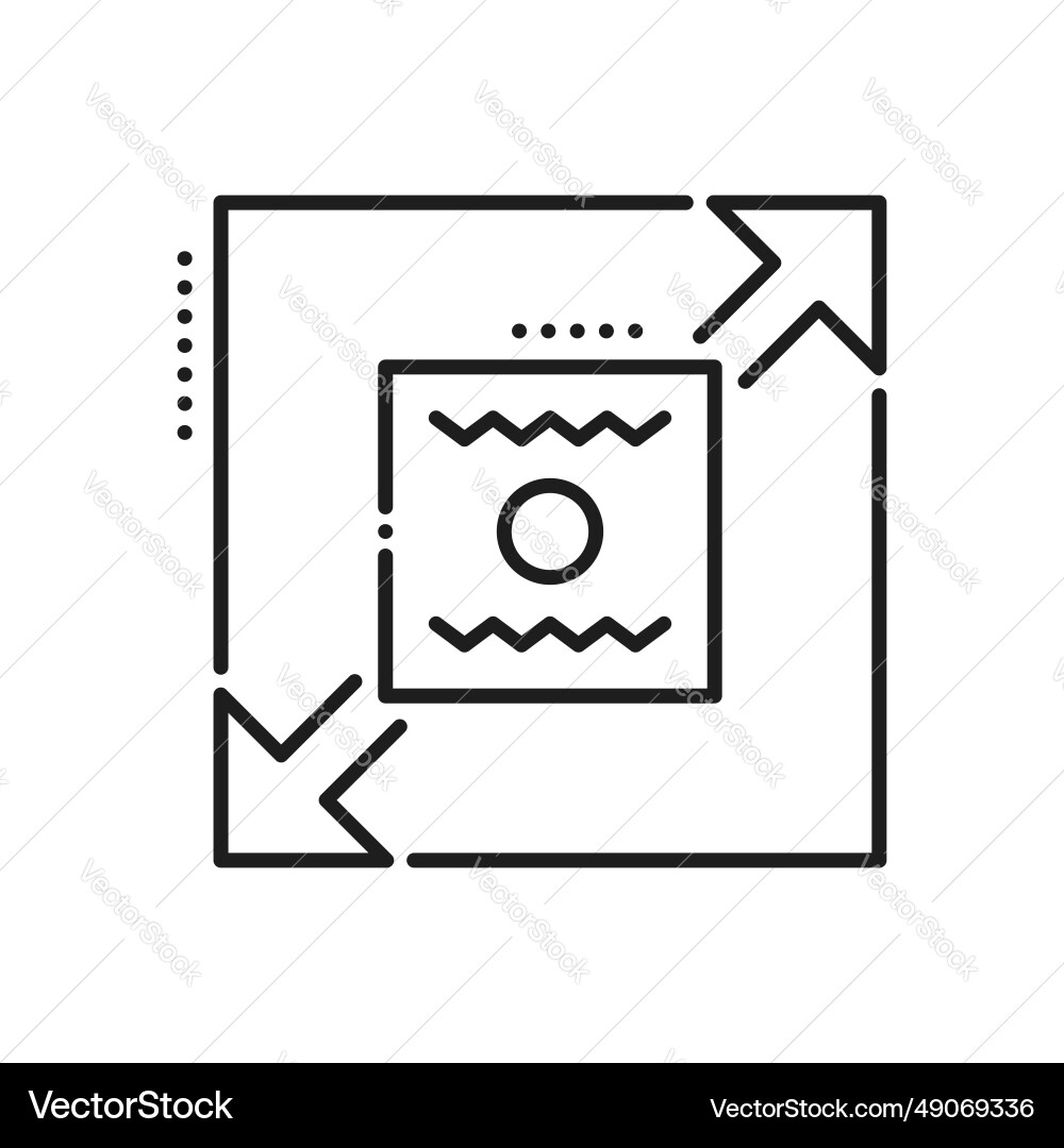 Arrow maximize expand resize zoom scale icon vector image