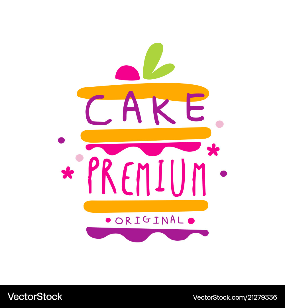 Cake premium original logo design label Cake premium original logo design label vector image