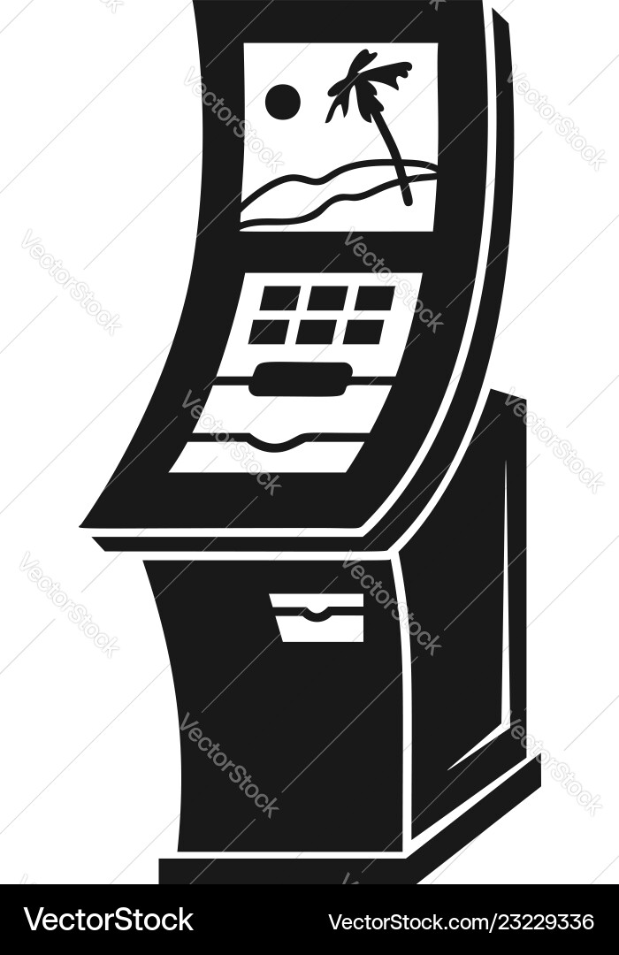 Interactive monitor icon simple style Interactive monitor icon simple style vector image