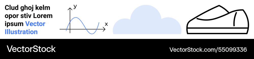 Modern design elements featuring graph cloud Modern design elements featuring graph cloud vector image