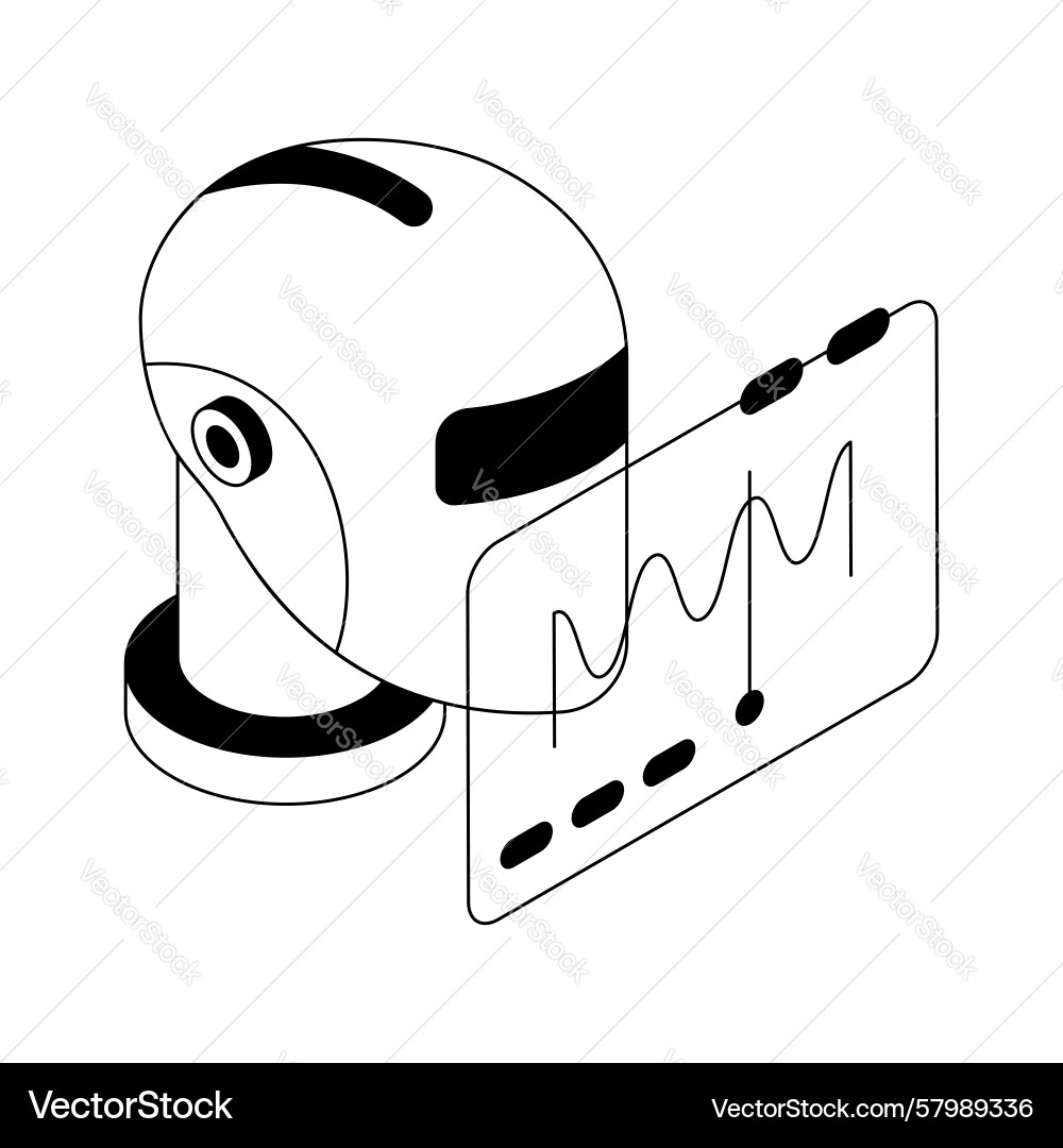 Robot interaction Vector Image