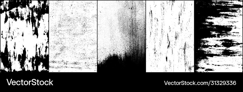 Set grunge background black and white Set grunge background black and white vector image