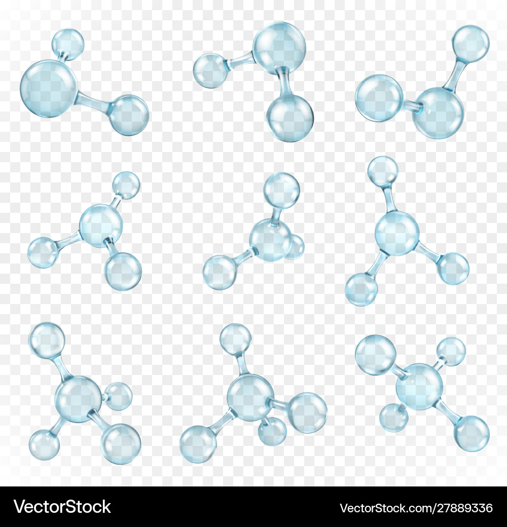 Transparent Molecular Model vector image