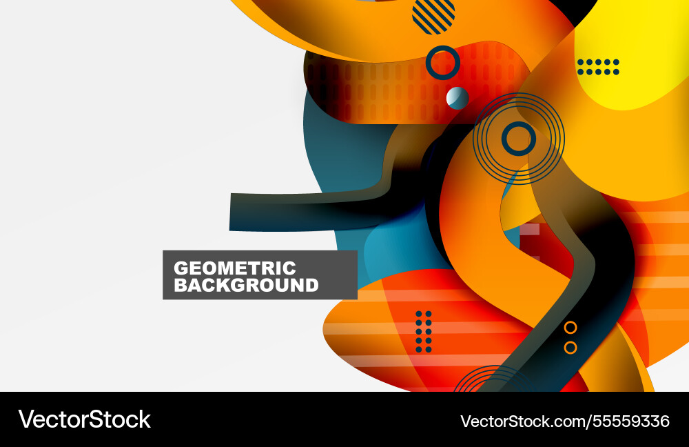 Vibrant abstract background overlapping shapes Vibrant abstract background overlapping shapes vector image