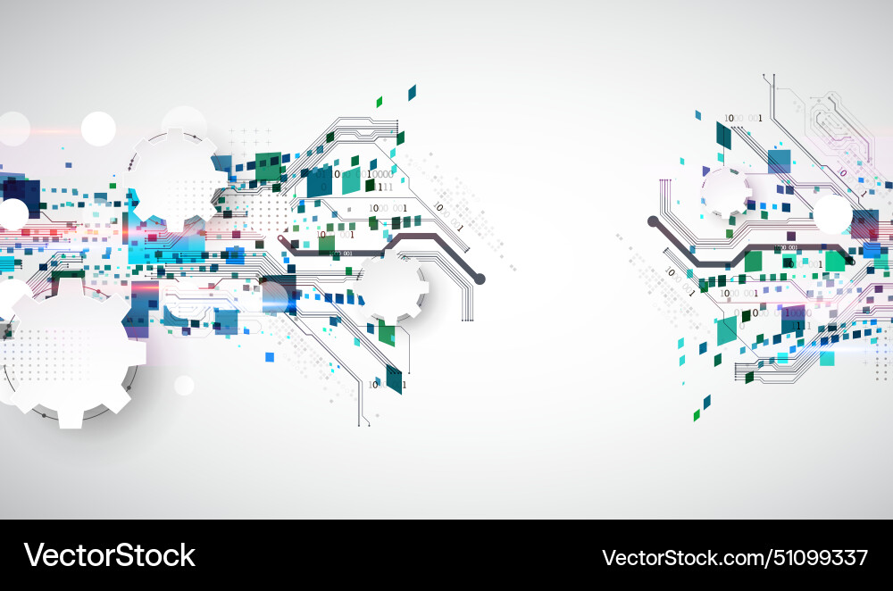 Abstract technological background with squares Abstract technological background with squares Vector Image