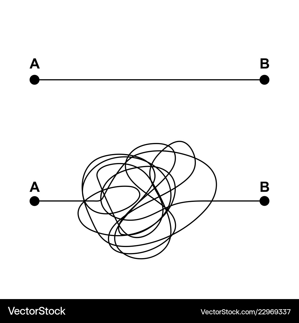 Complex Path Choices Vector Image