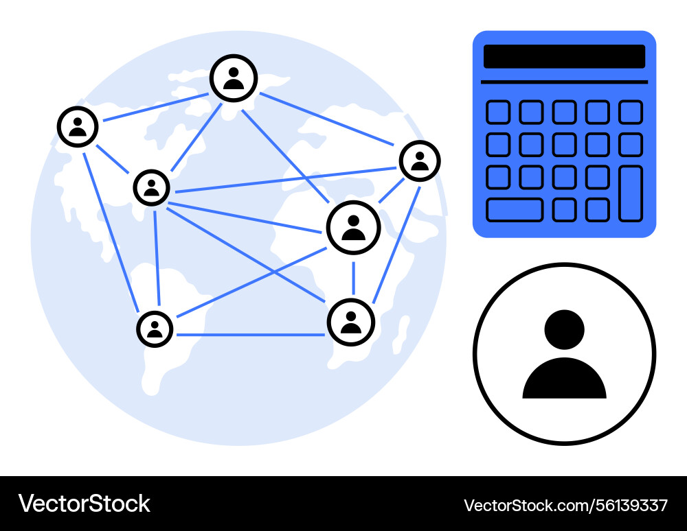 Global networking and collaboration Vector Image