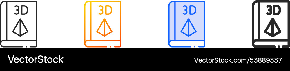 Manual iconthin linear gradient blue stroke Manual iconthin linear gradient blue stroke vector image