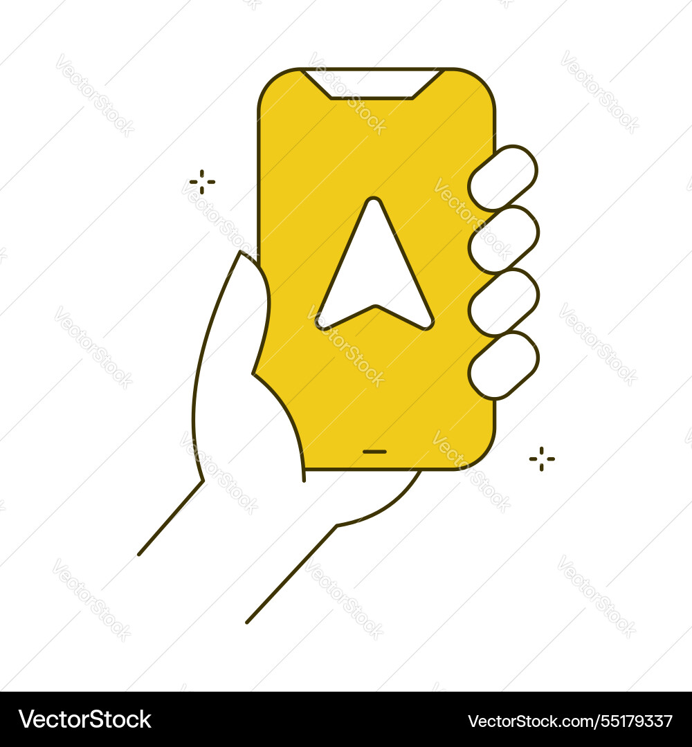Map location phone navigation icon design Vector Image